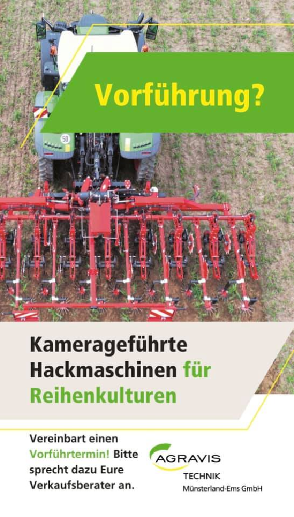 Vorführtermin Hackmaschinen für Reihenkulturen
